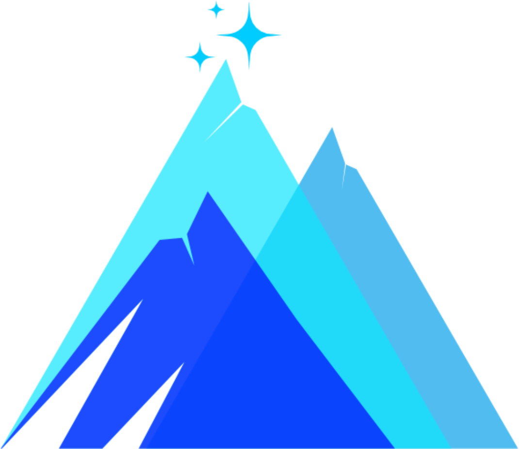 Símbolo Oficial SouCrie - Montanhas e Estrelas